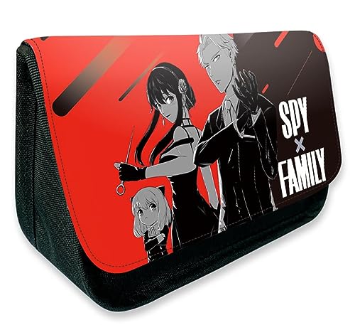 EVERLUCK Federmäppchen mit Anime-Motiv "Spy Family" Twilight Loid Forger Manga Yor Anya Forger Große Kapazität Leinwand Student Stifttasche, Schriftart-Familie 25 Spy, Einheitsgröße, Federmäppchen von EVERLUCK