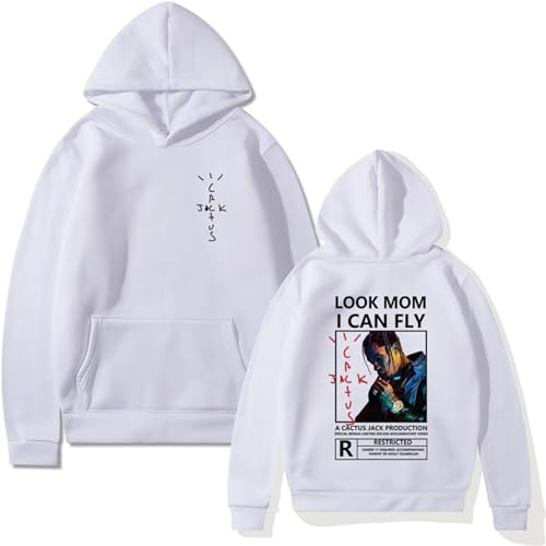 EVERLUCK Hip Hop Travis Hoody Pullover Damen Wish You Were Here Sweatshirts Herren Scott Hiphop Look Mom I Can Fly Hoodies, 01 Rap-Kaktus, 38 von EVERLUCK