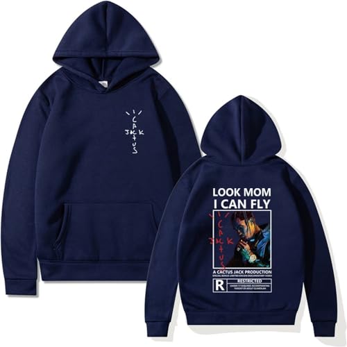 EVERLUCK Hip Hop Travis Hoody Pullover Damen Wish You Were Here Sweatshirts Herren Scott Hiphop Look Mom I Can Fly Hoodies, 20 Rap-Kaktus, 42 von EVERLUCK