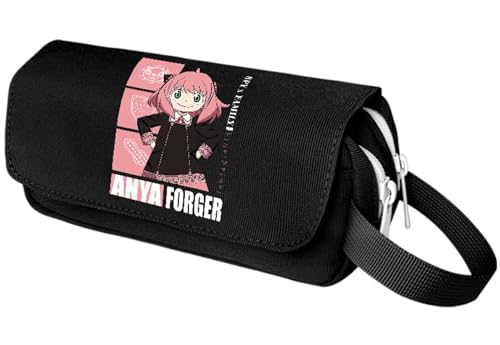 EVERLUCK Manga Spy Family Stifttasche Große Kapazität Twilight Loid Forger Bleistifttasche Anime Anya Forger Canvas Durable Reißverschluss Federmäppchen, 02 Spy Anime, Einheitsgröße, Federmäppchen von EVERLUCK