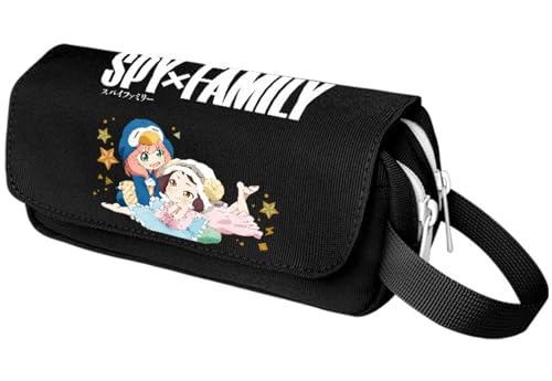 EVERLUCK Manga Spy Family Stifttasche Große Kapazität Twilight Loid Forger Bleistifttasche Anime Anya Forger Canvas Durable Reißverschluss Federmäppchen, 04 Spy Anime, Einheitsgröße, Federmäppchen von EVERLUCK