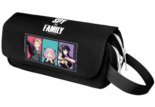 EVERLUCK Manga Spy Family Stifttasche Große Kapazität Twilight Loid Forger Bleistifttasche Anime Anya Forger Canvas Durable Reißverschluss Federmäppchen, 11 Spy Anime, Einheitsgröße, Federmäppchen von EVERLUCK