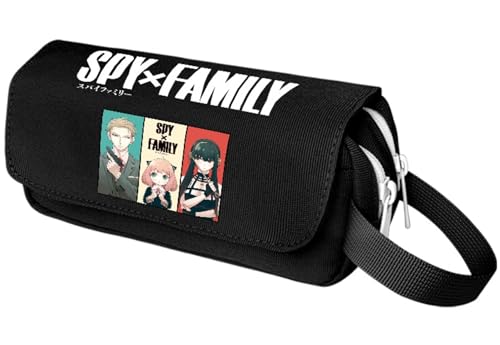 EVERLUCK Manga Spy Family Stifttasche Große Kapazität Twilight Loid Forger Bleistifttasche Anime Anya Forger Canvas Durable Reißverschluss Federmäppchen, 14 Spy Anime, Einheitsgröße, Federmäppchen von EVERLUCK