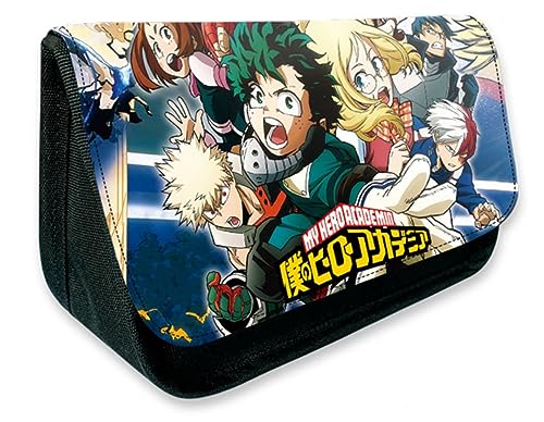 EVERLUCK My Hero Academia Anime Federmäppchen Bakugou Deku Manga Schreibwaren Tasche Boku no Hero Denki Ochaco Shoto Reißverschluss Federmäppchen, 01 Manga Hero, Einheitsgröße, Federmäppchen von EVERLUCK