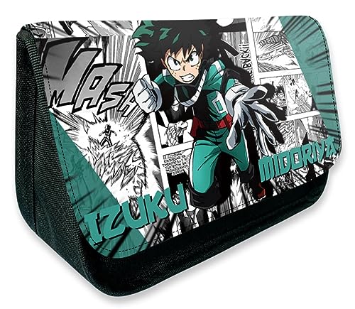 EVERLUCK My Hero Academia Anime Federmäppchen Bakugou Deku Manga Schreibwaren Tasche Boku no Hero Denki Ochaco Shoto Reißverschluss Federmäppchen, 07 Manga Hero, Einheitsgröße, Federmäppchen von EVERLUCK