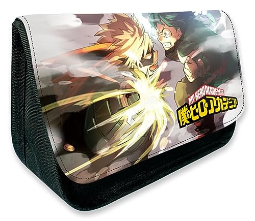 EVERLUCK My Hero Academia Anime Federmäppchen Bakugou Deku Manga Schreibwaren Tasche Boku no Hero Denki Ochaco Shoto Reißverschluss Federmäppchen, 08 Manga Hero, Einheitsgröße, Federmäppchen von EVERLUCK