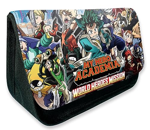 EVERLUCK My Hero Academia Anime Federmäppchen Bakugou Deku Manga Schreibwaren Tasche Boku no Hero Denki Ochaco Shoto Reißverschluss Federmäppchen, 21 Manga Hero, Einheitsgröße, Federmäppchen von EVERLUCK