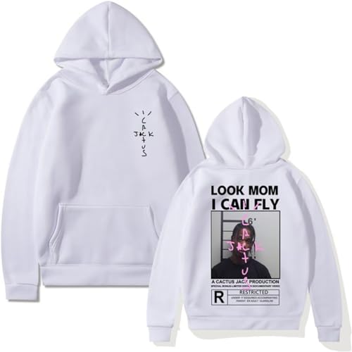 EVERLUCK Travis Hip Hop Fans Hoodies Herren Scott Wish You Were Here Sweatshirts Damen Astroworld Look Mom I Can Fly Hoody Pullover, 02 Travis Hoody, 46 von EVERLUCK