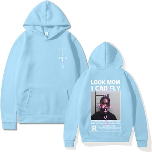 EVERLUCK Travis Hip Hop Fans Hoodies Herren Scott Wish You Were Here Sweatshirts Damen Astroworld Look Mom I Can Fly Hoody Pullover, 04 Travis Hoody, 36 von EVERLUCK