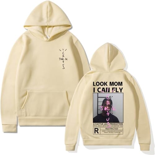EVERLUCK Travis Hip Hop Fans Hoodies Herren Scott Wish You Were Here Sweatshirts Damen Astroworld Look Mom I Can Fly Hoody Pullover, 09 Travis Hoody, 36 von EVERLUCK