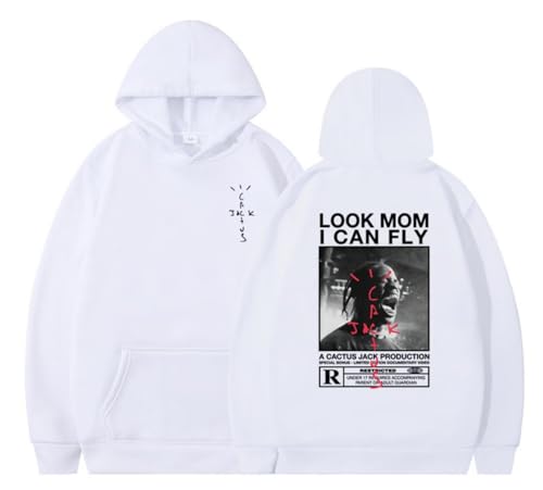 EVERLUCK Travis Hiphop Hoodie Herren Highest in the Room Sweatshirts Damen Jack Look Mom I Can Fly Scott Rap Fans Hoody Pullover, 02 Hiphop Jack, 36 von EVERLUCK