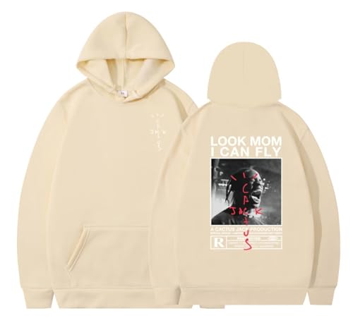 EVERLUCK Travis Hiphop Hoodie Herren Highest in the Room Sweatshirts Damen Jack Look Mom I Can Fly Scott Rap Fans Hoody Pullover, 04 Hiphop Jack, 36 von EVERLUCK