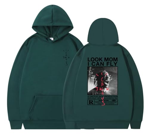 EVERLUCK Travis Hiphop Hoodie Herren Highest in the Room Sweatshirts Damen Jack Look Mom I Can Fly Scott Rap Fans Hoody Pullover, 11 Hiphop Jack, 46 von EVERLUCK