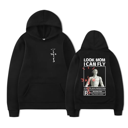 EVERLUCK Travis Look Mom I Can Fly Hoodies Unisex Scott Wish You Were Here Sweatshirts Astroworld Highest in the Room Hiphop Hoody, 01 Jack Rapper, 38 von EVERLUCK