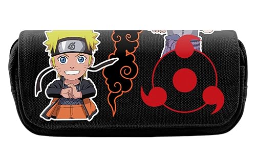 EVERLUCK Uzumaki Manga Federmäppchen Kakashi Manga Große Kapazität Stift Tasche Uchiha Itachi Akatsuki Leinwand Bleistift Tasche, Uzumaki, Einheitsgröße, Federmäppchen von EVERLUCK