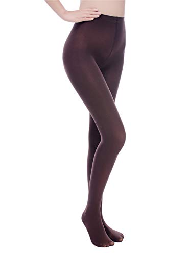 EVERSWE 80D Microfaser Damen Strumpfhose (S/M, Kaffee) von EVERSWE