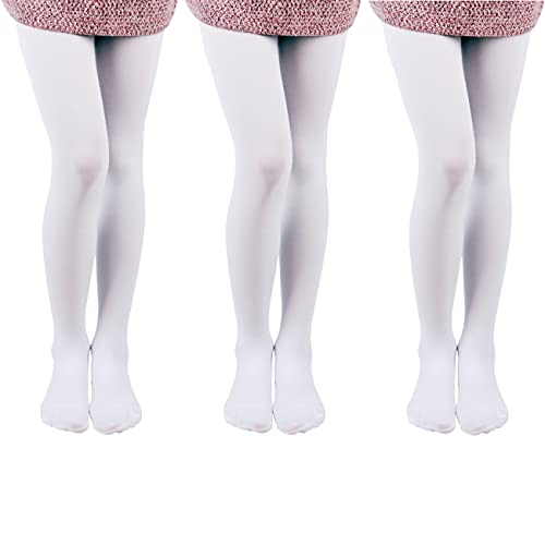 EVERSWE 3-Pack Girls Microfiber Tights Multiple Colors (white, 2-4) von EVERSWE