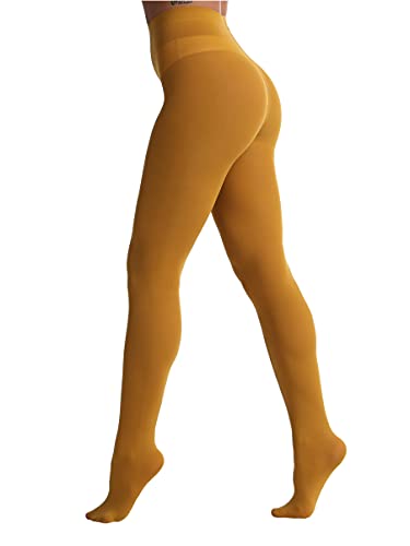 EVERSWE 80D Microfaser Damen Strumpfhose (L/XL, Goldenrod) von EVERSWE