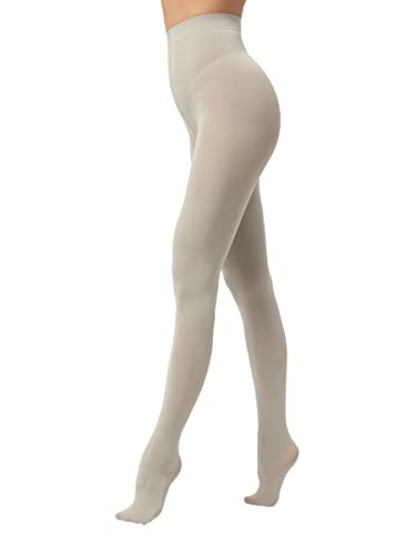 EVERSWE 80D Microfaser Damen Strumpfhose (L/XL, Grau) von EVERSWE