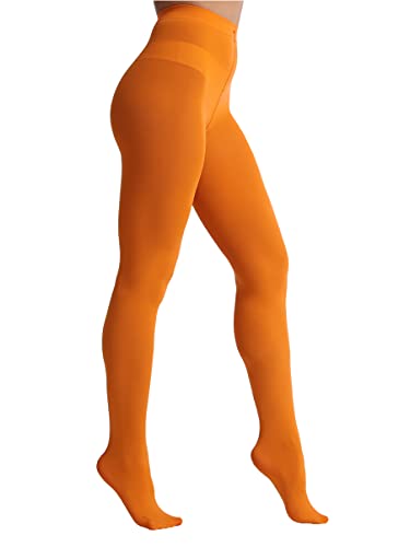 EVERSWE 80D Microfaser Damen Strumpfhose (S/M, Orange) von EVERSWE