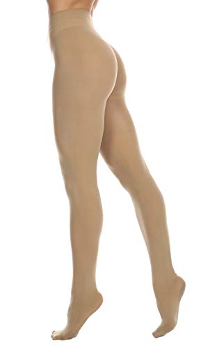 EVERSWE 80D Microfaser Damen Strumpfhose (XXL-3XL, Beige) von EVERSWE