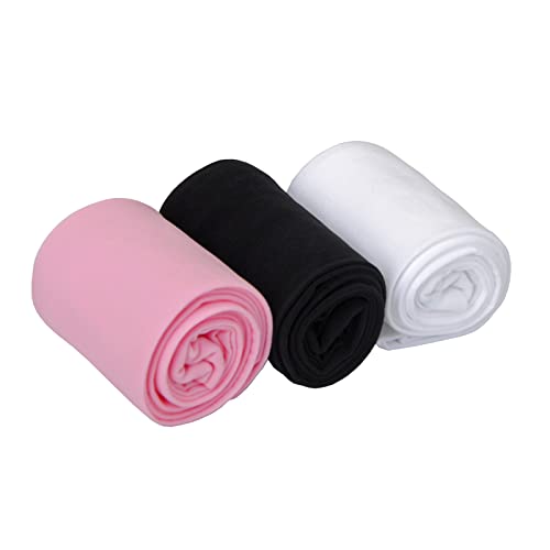 EVERSWE Microfaser 40 DEN Kinder Strumpfhose für Mädchen 3er Pack (Black/White/Pink, 2-4) von EVERSWE