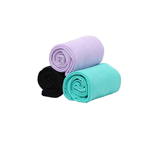 EVERSWE Microfaser 40 DEN Kinder Strumpfhose für Mädchen 3er Pack (Lila/Blau/Schwarz, 11-13) von EVERSWE