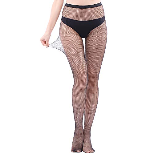 EVERSWE Sexy Elastisch Hohe Taille Strumpfhosen Netzstrümpfe Schenkelhohe Strümpfe Strumpfhosen für Damen (1P Mini, L-XL) von EVERSWE