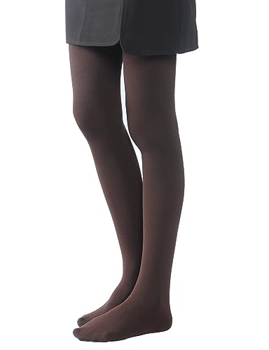 EVERSWE Women's Opaque Fleece Lined Tights, Thermal Tights (Brown,Small) von EVERSWE