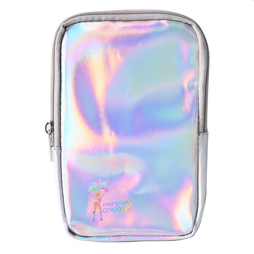 3-in-1 Oberschenkeltasche, Gürteltasche, Crossbody-Tasche, Karnevals-Beingeschirr für Damen, holografische Hüfttasche, Rave-Beintasche mit Schnallen, silber, Einheitsgröße, 3-in-1 Oberschenkeltasche von EVERYTHING CROPOVER