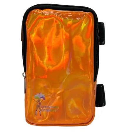 Holografische Oberschenkeltasche | Beingeschirr für Frauen | Outdoor Hüfttasche | Karneval Wandern Reisen Bauchtasche mit verstellbaren Trägern, Orange/Abendrot im Zickzackmuster (Sunset Chevron), von EVERYTHING CROPOVER