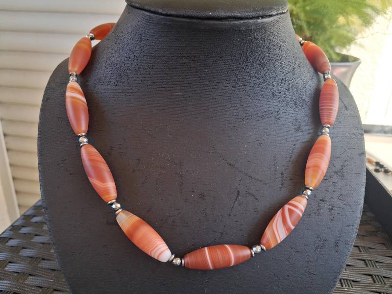 Achat Kette Rot von EVEdelsteinschmuck