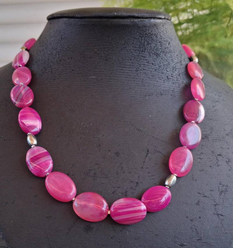 Achatkette Pink Achatkette Pink von EVEdelsteinschmuck