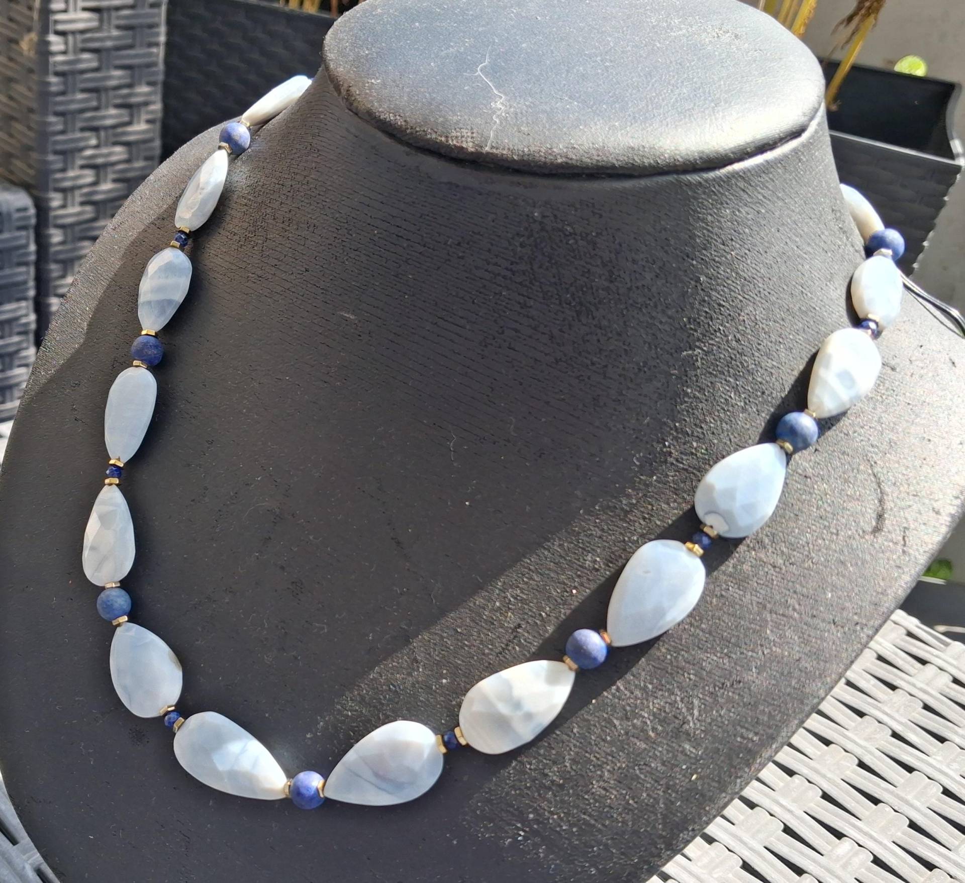 Blauer Opal Und Lapislazuli Kette Blauer Opal Und Lapislazuli Kette von EVEdelsteinschmuck