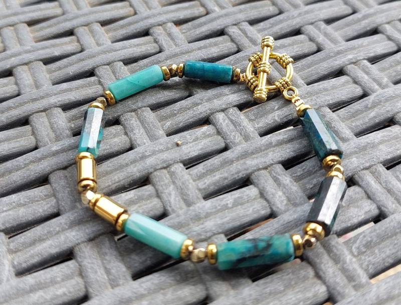 Chrysokol Armband Chrysokol Armband von EVEdelsteinschmuck