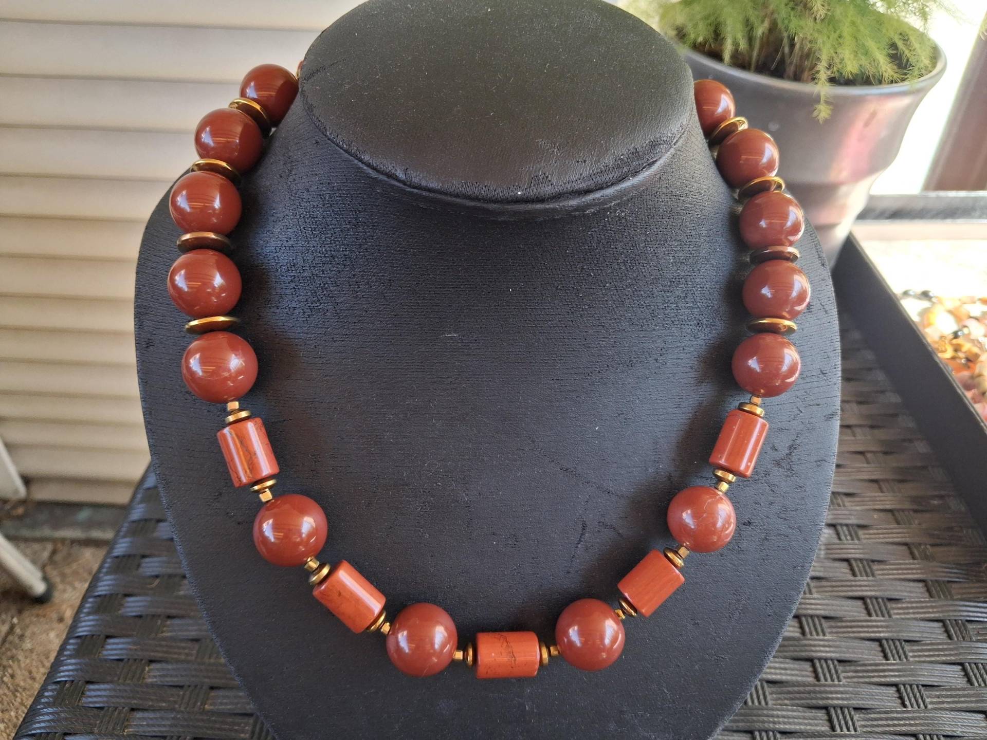 Roter Jaspis Kette Roter Jaspis Kette von EVEdelsteinschmuck