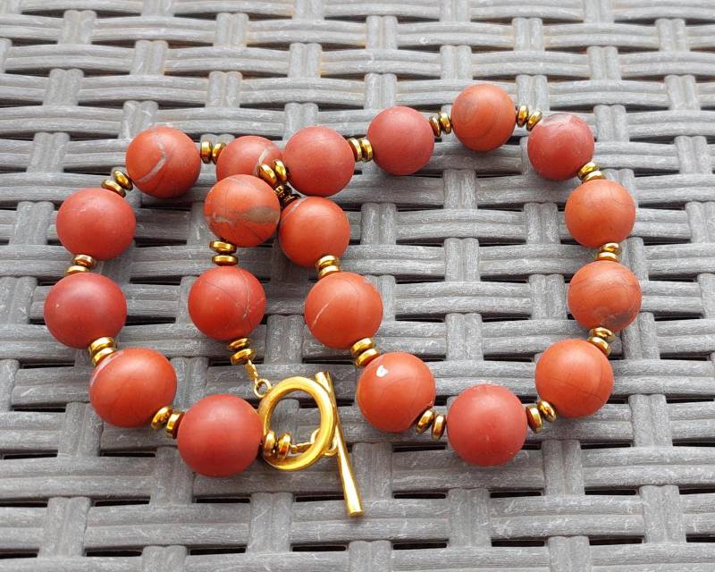 Roter Jaspis Kette von EVEdelsteinschmuck