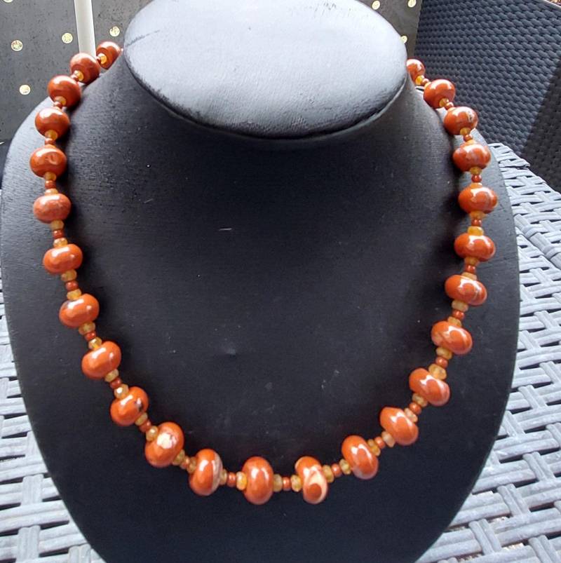 Roter Jaspis Kette von EVEdelsteinschmuck