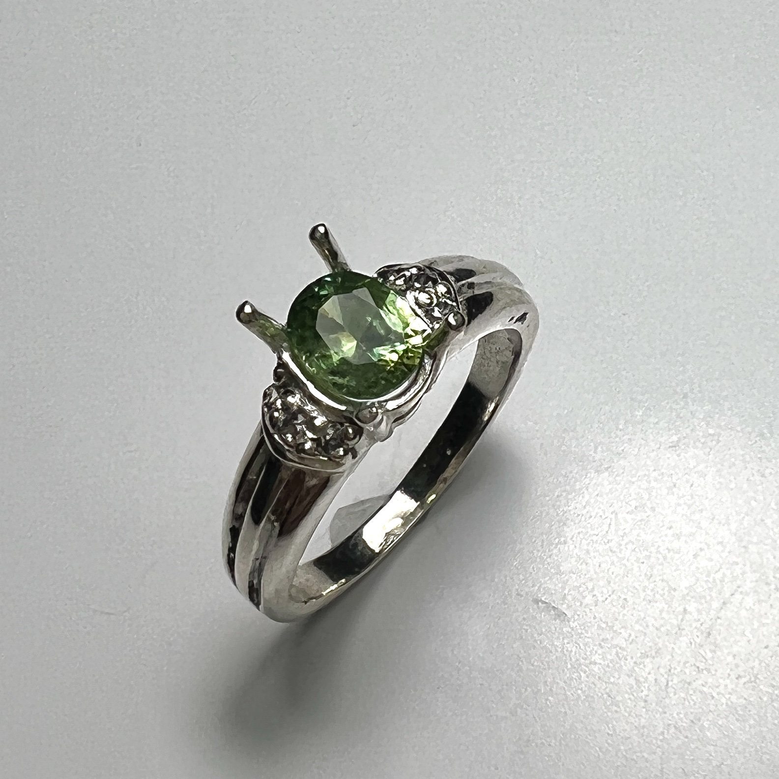 0.65Ct Zertifizierte Natürliche Demantoid Granat Sterling 925 Silber, 9Ct 14K 18K 375 585 750 Weiß Rose Gelb Gold, 950 Platin Ring von EVGAD