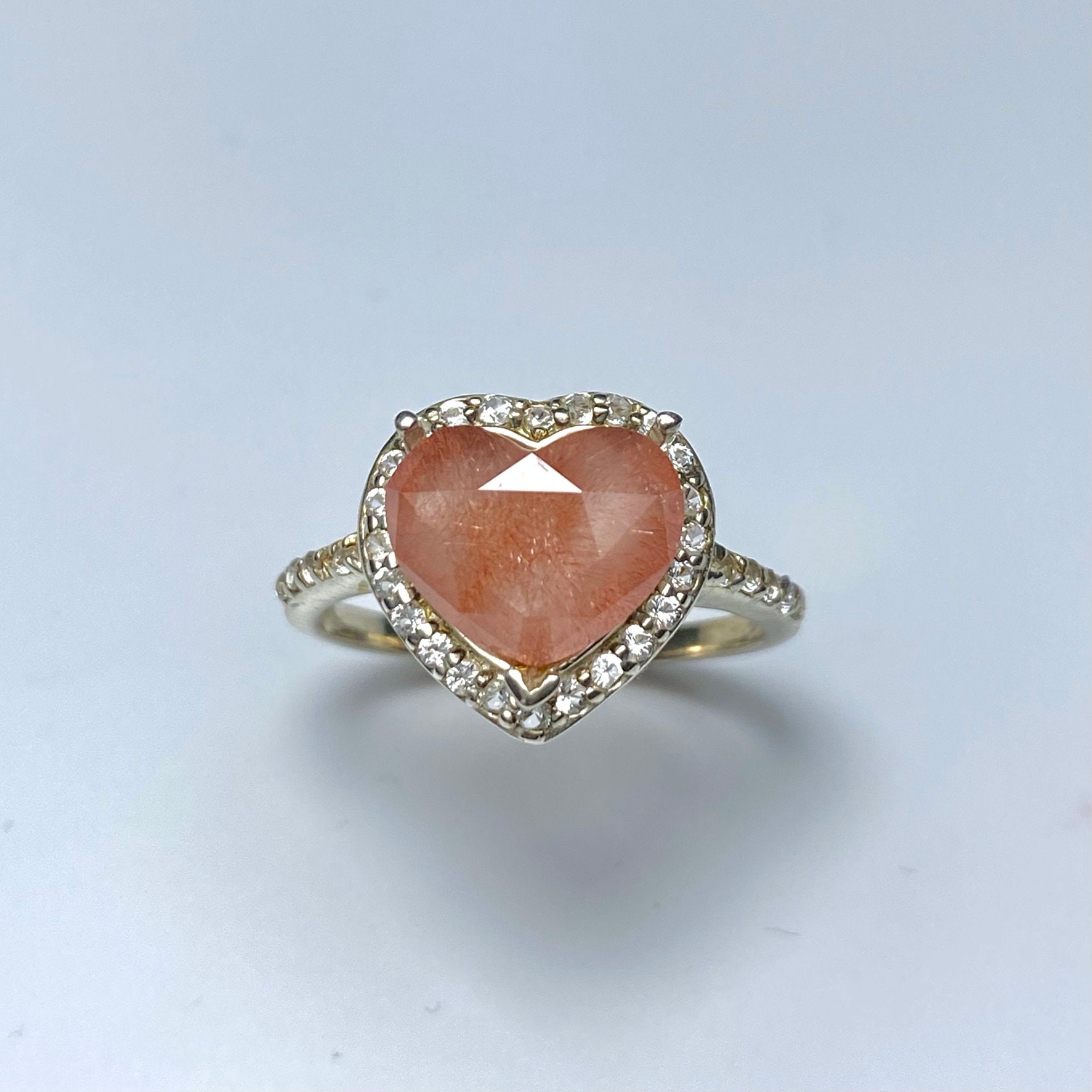 4.55Ct Natürlicher Erdbeerquarz Mit Hämatit Aus Kasachstan 925Er Silber/9Ct 14K 18K 14Ct 18Ct 375 585 750 Weiß Gelb Rose Gold Ring von EVGAD