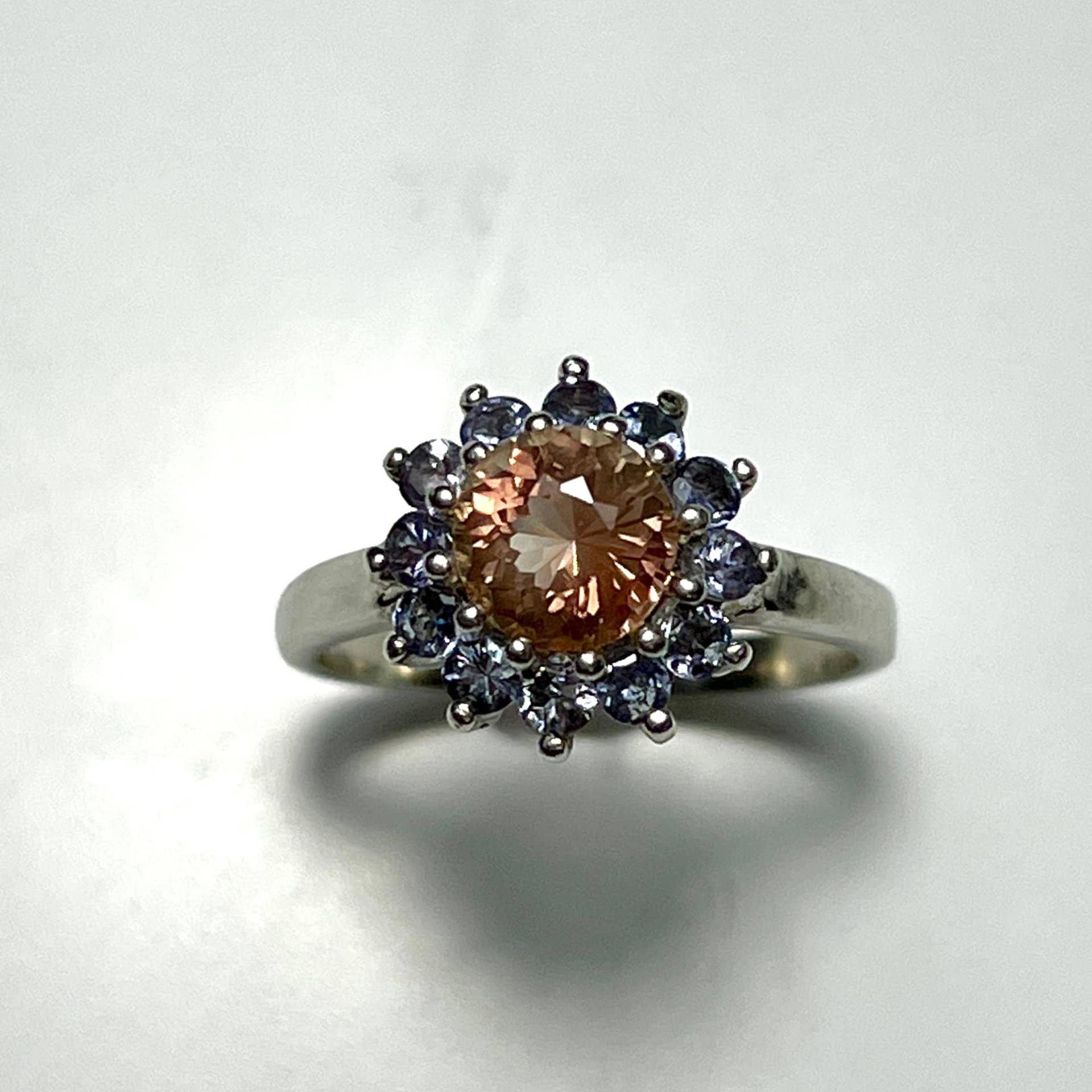 Zertifizierte 1.1Ct Natürliche Andesin Labradorit Sterling 925 Silber 9Ct 14K 18K 585 375 750 Gelb Weiß Roségold Platin Verlobungsring von EVGAD