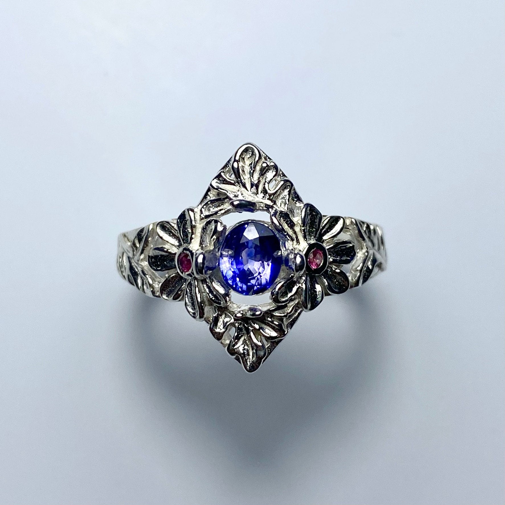 Zertifizierte Natürliche Kornblume Blau Saphir 925 Silber/9 Karat 14K 18K 585 750 Gelb Weiß Rose Rot Gold Platin Verlobungsring S von EVGAD