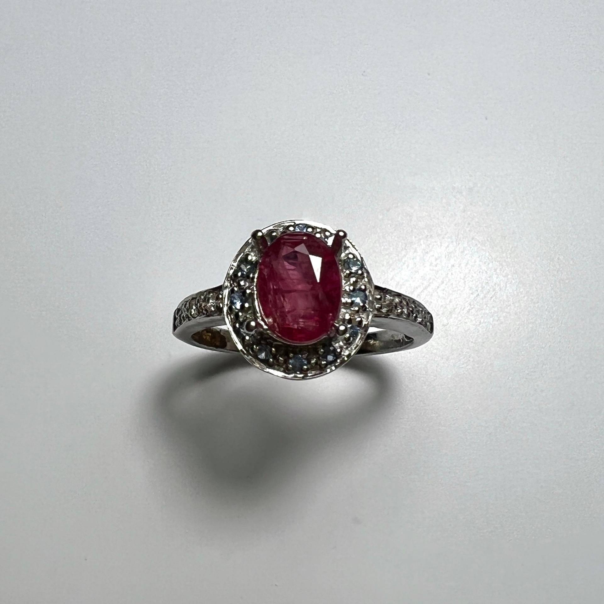 Zertifizierter 1, 3 Karat Natürlicher Rubin Rosa Rot Sterling 925 Silber 9 14 18 Gelb Weiß Gold Platin Verlobungsring S von EVGAD