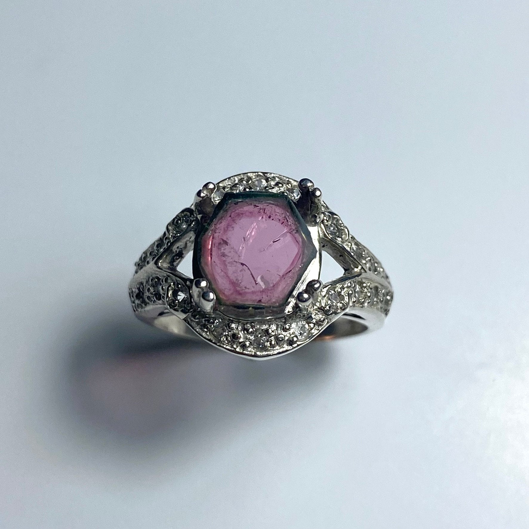 Zertifizierter 2Ct Natürliche Wassermelone Bi-Color Turmalin 925 Sterling Silber/Platin 9Ct 14K 18K Gelb Weiß Rose Rot Gold Ring von EVGAD