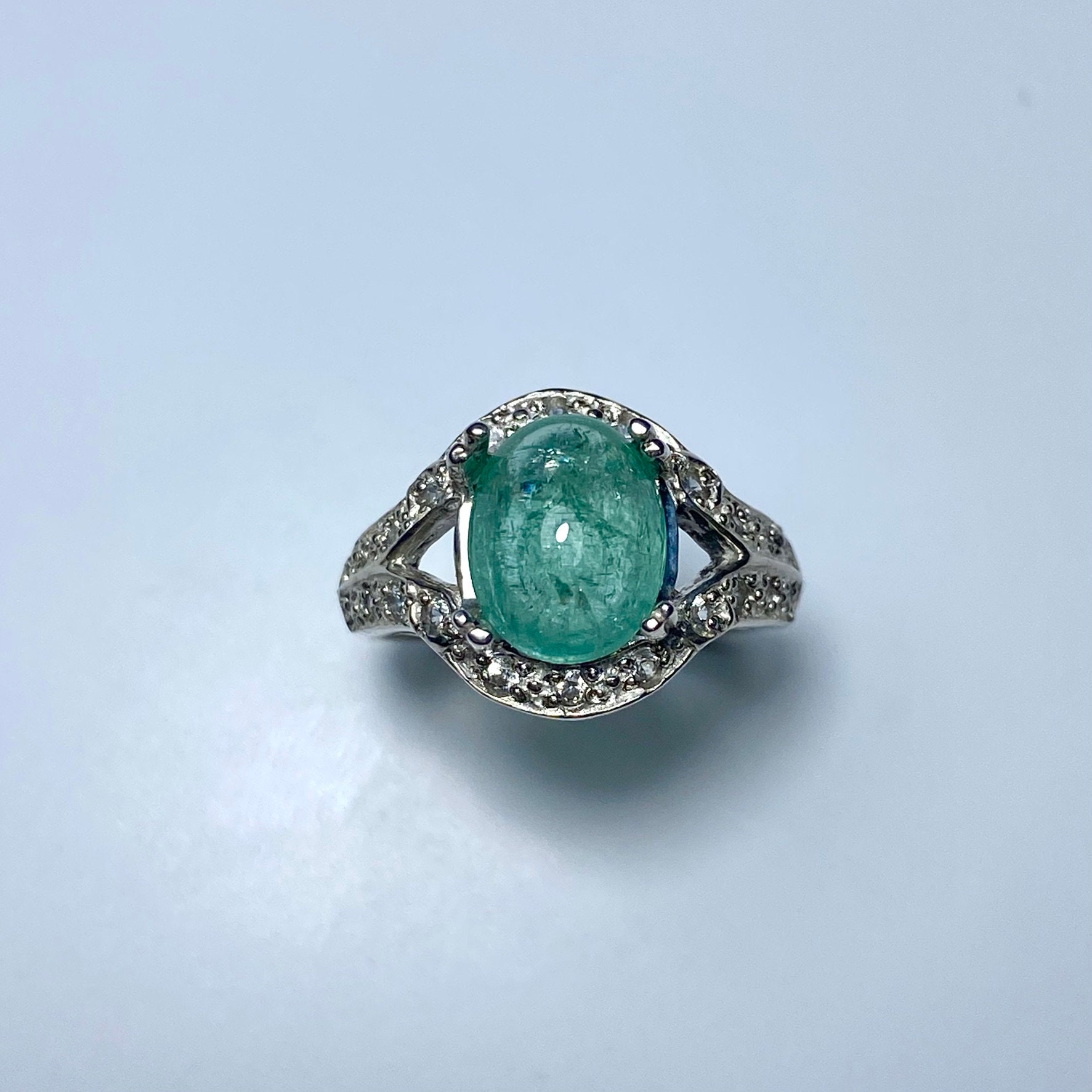 Zertifizierter 3.3Ct Natürlicher Paraiba Blauer Turmalin Silber 9Ct 14K 18K Gelb Weiß Rose Gold, Platin Ring Alle Größen Art Deco von EVGAD