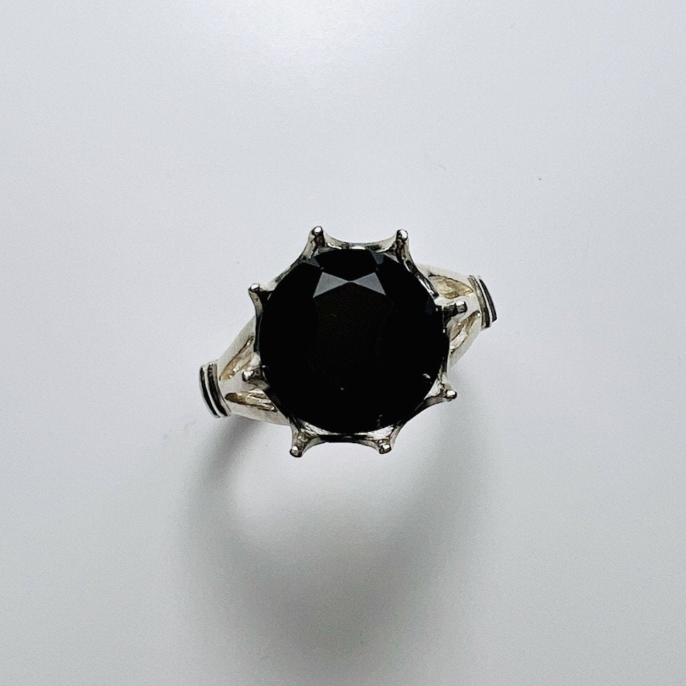 Zertifizierter 5.2Ct Natürlicher Spinell Schwarz 925 Sterling Silber 9Ct 14K 18K 22K Weiß Gelb Rose 375 585 750 Gold Platin Ring von EVGAD