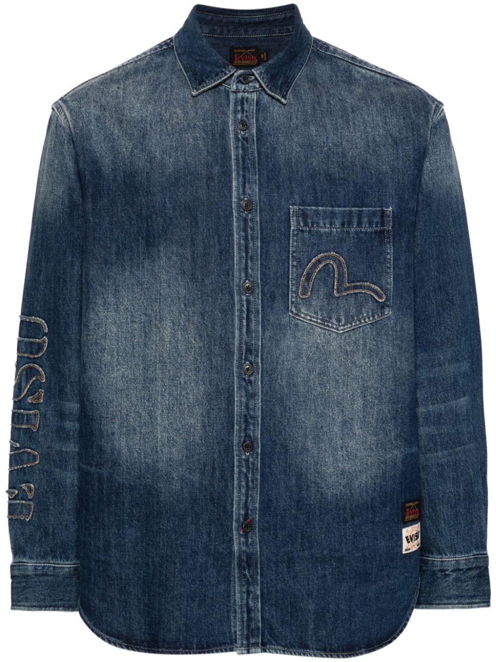 EVISU Jeanshemd mit Applikation - Blau von EVISU