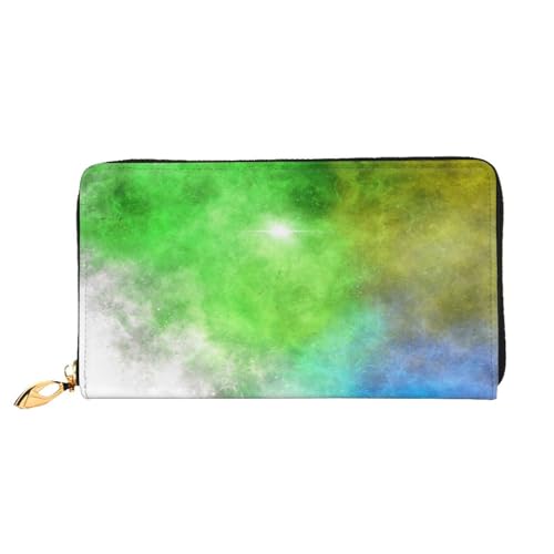 EVIUS Fischmuster bedruckte Geldbörse lange Stil Clutch Bag Unisex Geldklammer Reise Brieftasche Halter Reißverschluss umlaufend, einfach zu tragen, modisch und schön, Bunte Wolke, Einheitsgröße von EVIUS