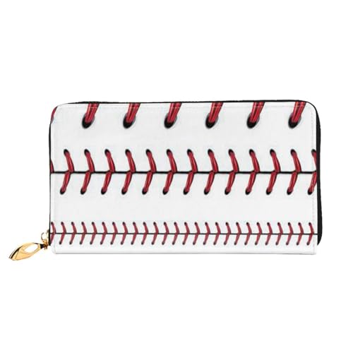 EVIUS Merry Christmas Birke Tree Printed Wallet Women Long Style Clutch Bag Outdoor Money Clip Travel Wallet Holder Zip Around,Easy to Carry,Fashionable and Beautiful, Baseball Softball Red Laces, von EVIUS