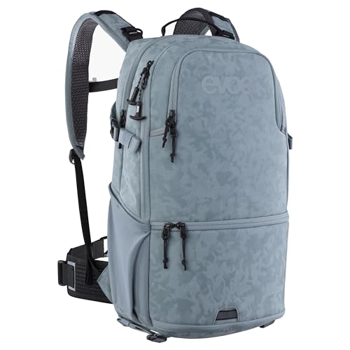 EVOC STAGE CAPTURE 16 Backpack, Wanderrucksack mit Fototasche (aufklappbares Kamerafach, Luftzirkulation am Rücken, optimale Kameratasche, Maße: 50 x 27 x 14 cm, Volumen: 16 l), Stahl von EVOC